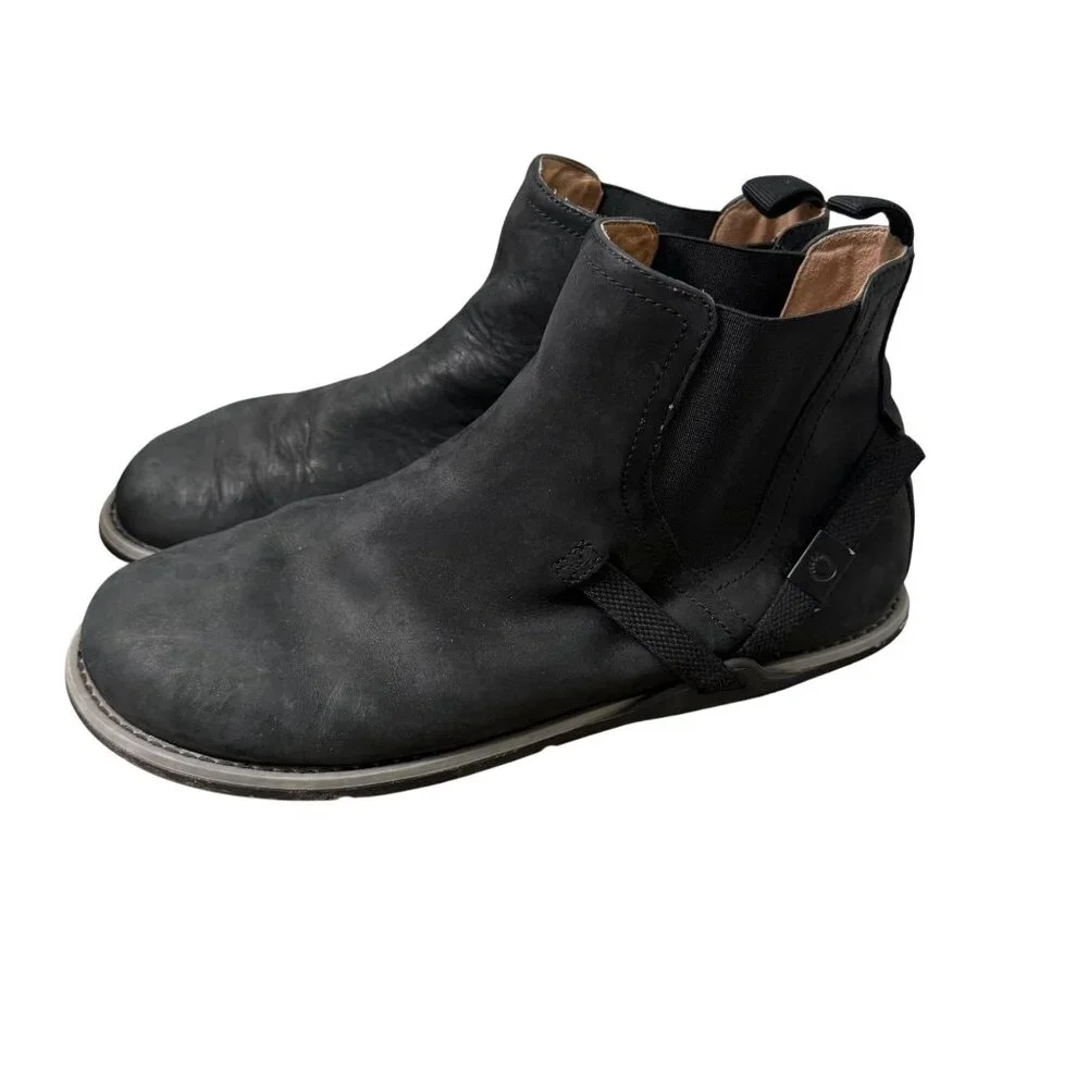 Xero Black Nubuck Leather Melbourne Chelsea Slip On Boot Mens Size 12